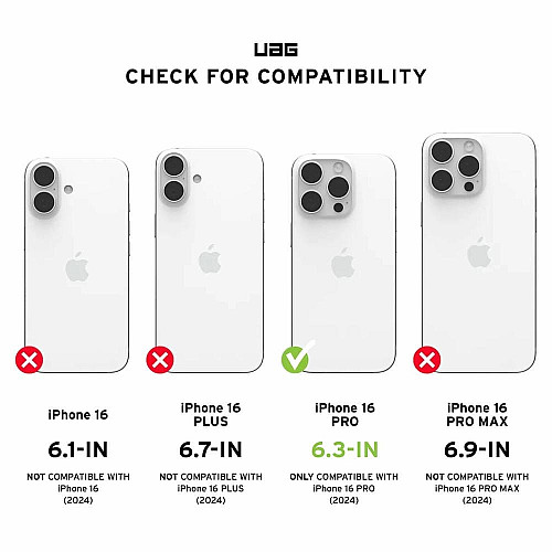 Чехол UAG для iPhone 16 Pro, Monarch Pro Magsafe, Carbon Fiber