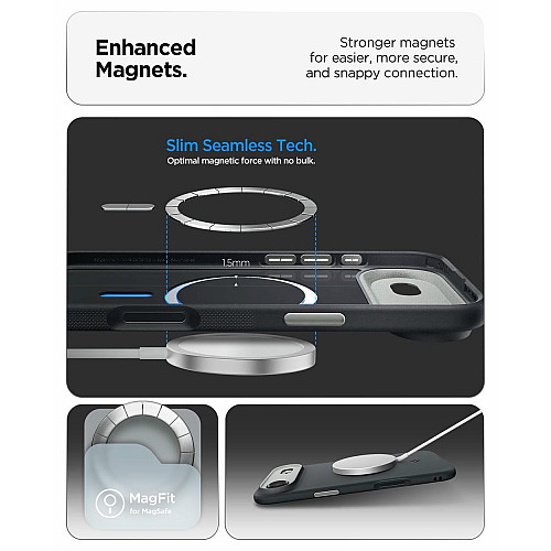 Чохол Spigen для iPhone 17 Air, Nano Pop MagFit, Black Sesame