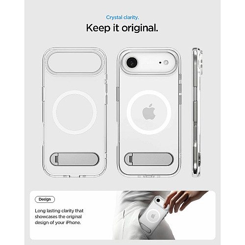 Чохол Spigen для iPhone 17 Air, Ultra Hybrid S MagFit, Clear White