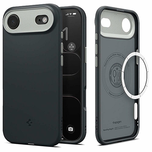 Чохол Spigen для iPhone 17 Air, Nano Pop MagFit, Black Sesame