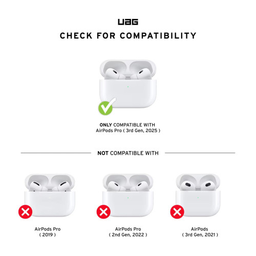 Чохол UAG для AirPods Pro (Gen 3, 2025), Plasma, Olive