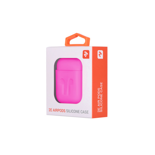 Чохол 2Е для AirPods (Gen 1-2, 2016-2019), Pure Color Silicone Imprint (1.5mm), червоний