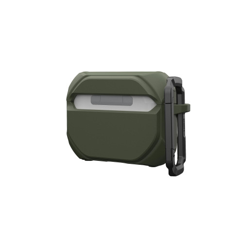 Чохол UAG для AirPods Pro (Gen 3, 2025) with Built-in Phone Stand, Monarch, Olive Drab/Silver