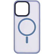 Чохол 2Е Basic для iPhone 15 Ultra, Soft Touch MagSafe Cover, синій світлий