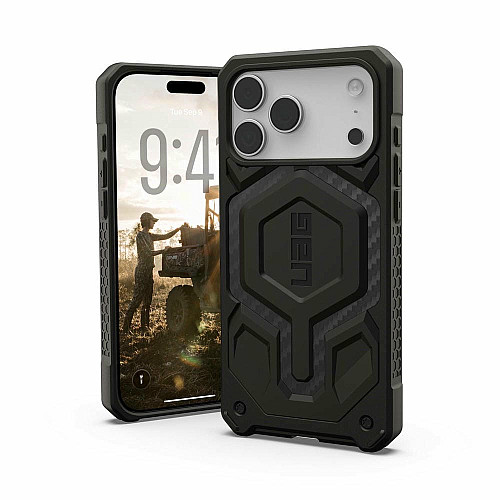 Чехол UAG для iPhone 17 Pro Max, Monarch Pro MagSafe, Carbon Fiber
