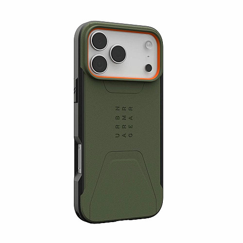 Чохол UAG для iPhone 17 Pro Max, Civilian MagSafe, Olive/Orange