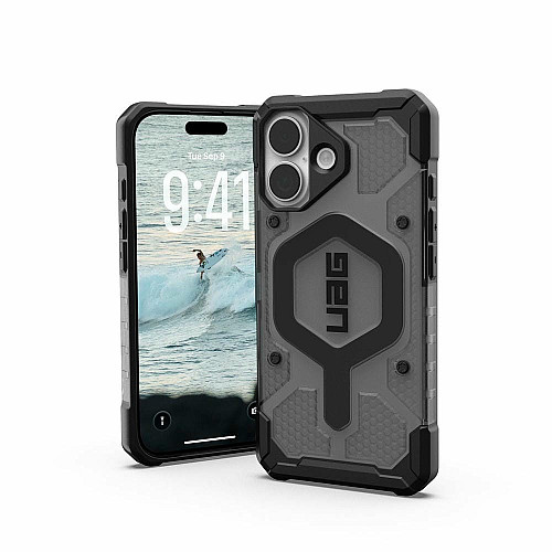 Чехол UAG для iPhone 17, Pathfinder Clear MagSafe, Ash/Black