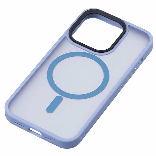 Чехол 2Е Basic для iPhone 15 Ultra, Soft Touch MagSafe Cover, синий светлый