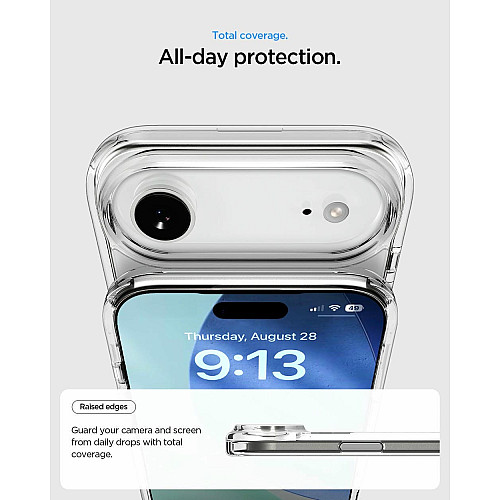 Чохол Spigen для iPhone 17 Air, Ultra Hybrid S MagFit, Clear White