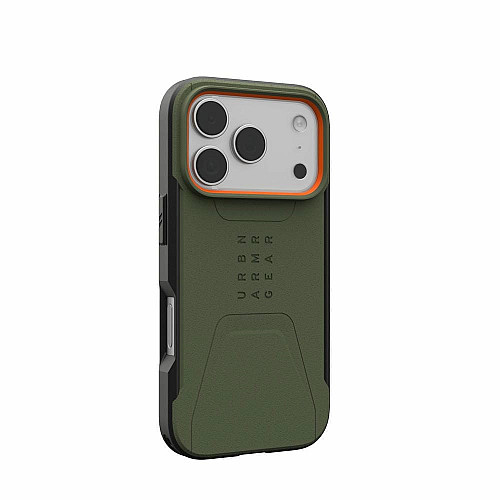 Чехол UAG для iPhone 17 Pro, Civilian MagSafe, Olive/Orange