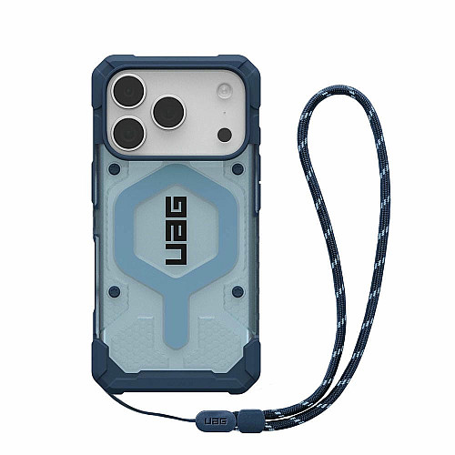 Чехол+ремень UAG для iPhone 17 Pro, Pathfinder Clear MagSafe Bundle, Blues Lanyard