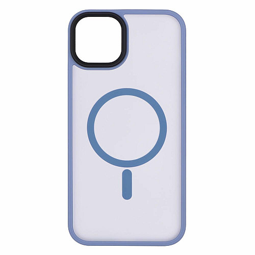 Чохол 2Е Basic для iPhone 15 Plus, Soft Touch MagSafe Cover, синій світлий