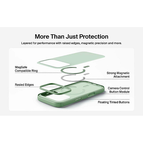 Чехол Belkin для iPhone 17 Pro Max, Magnetic Protective Grip, Sage