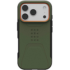 Чохол UAG для iPhone 17 Pro, Civilian MagSafe, Olive/Orange