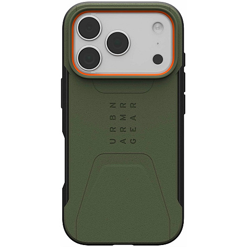 Чехол UAG для iPhone 17 Pro, Civilian MagSafe, Olive/Orange
