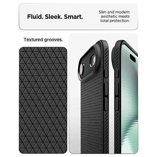 Чехол Spigen для iPhone 17 Air, Liquid Air, Matte Black
