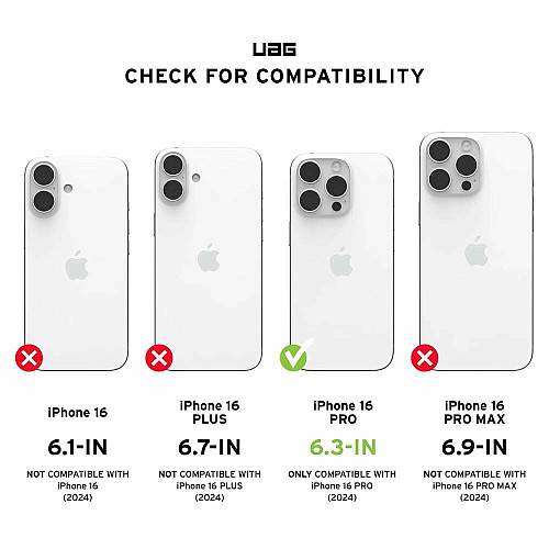 Чехол UAG для iPhone 16 Pro, Pathfinder Magsafe, Silver