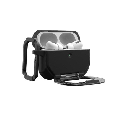Чохол UAG для AirPods Pro (Gen 3, 2025) with Built-in Phone Stand, Monarch, Black/Silver