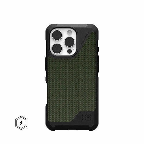 Чехол UAG для iPhone 16 Pro, Metropolis LT Magsafe, Kevlar Olive