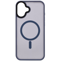 Чохол 2Е Basic для  iPhone 16 Plus, Soft Touch MagSafe Cover, синій світлий