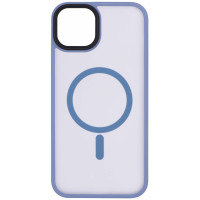 Чохол 2Е Basic для iPhone 15 Plus, Soft Touch MagSafe Cover, синій світлий