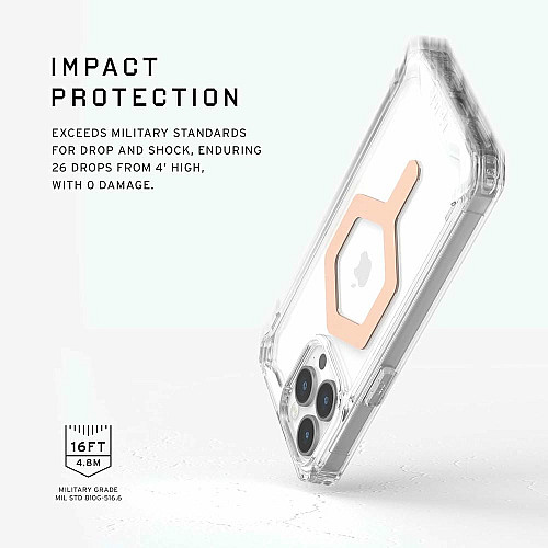 Чохол UAG для iPhone 15 Pro Max, Plyo Magsafe, Ice/Rose Gold