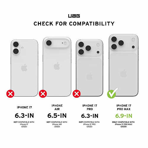 Чехол UAG для iPhone 17 Pro Max, Plyo MagSafe, Ice/Silver