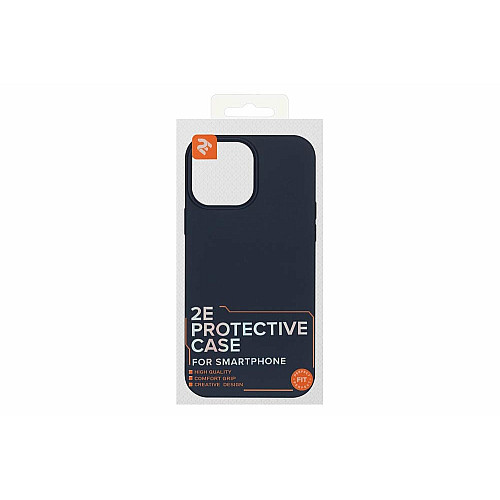 Чохол 2Е Basic для iPhone 14 Pro Max, Liquid Silicone, синій темний