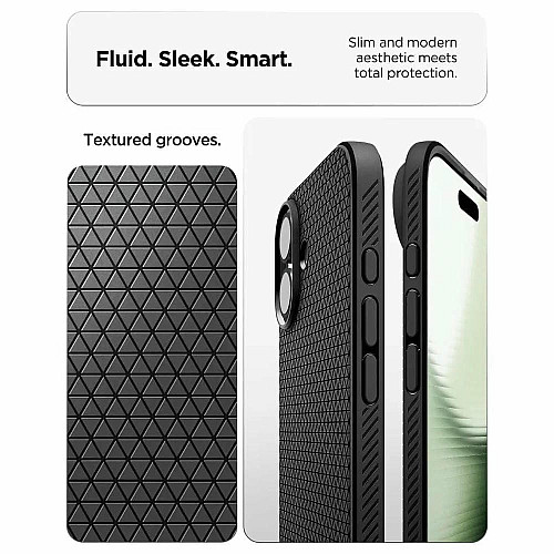 Чехол Spigen для iPhone 17, Liquid Air, Matte Black
