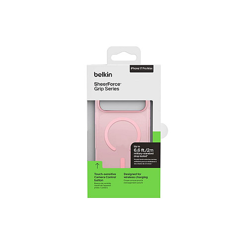 Чохол Belkin для iPhone 17 Pro Max, Magnetic Protective Grip, Pink