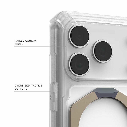 Чехол UAG для iPhone 17 Pro, Plasma XTE MagSafe, Clear/Titanium