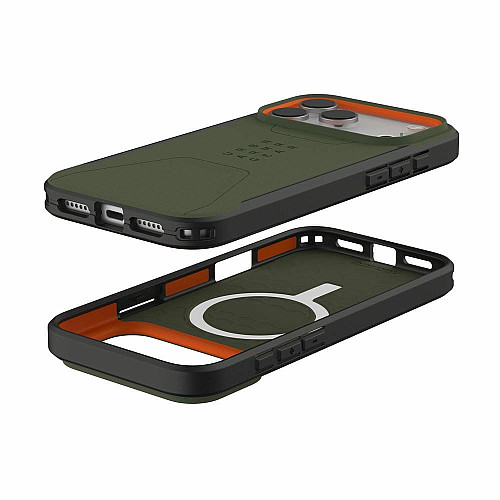 Чохол UAG для iPhone 17 Pro Max, Civilian MagSafe, Olive/Orange
