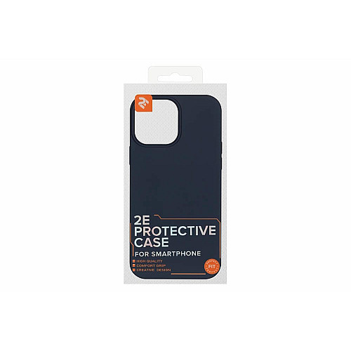 Чехол 2Е Basic для iPhone 13 Pro Max, Liquid Silicone, синий темный