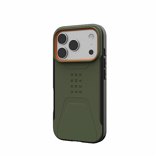 Чехол UAG для iPhone 17 Pro, Civilian MagSafe, Olive/Orange