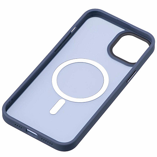 Чохол 2Е Basic для iPhone 15 Plus, Soft Touch MagSafe Cover, синій темний