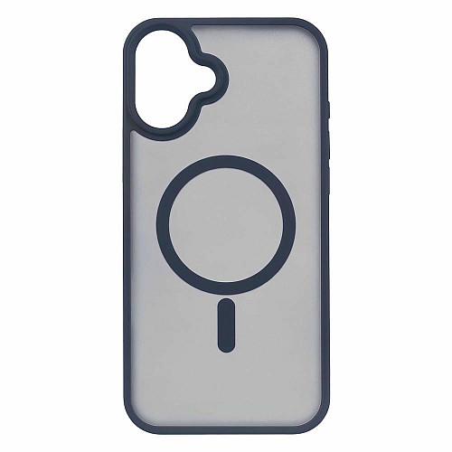 Чохол 2Е Basic для  iPhone 16 Plus, Soft Touch MagSafe Cover, синій темний