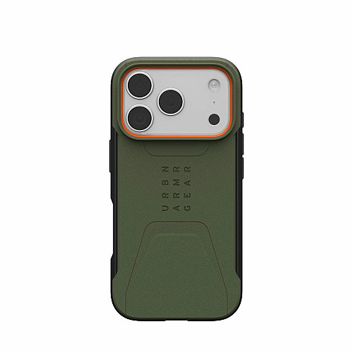 Чехол UAG для iPhone 17 Pro, Civilian MagSafe, Olive/Orange