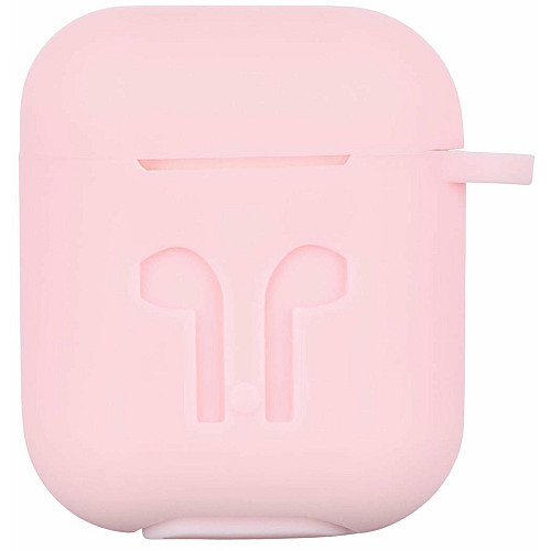 Чехол 2Е для AirPods (Gen 1-2, 2016-2019), Pure Color Silicone Imprint (3.0mm), розовый светлый