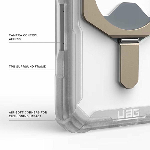 Чехол UAG для iPhone 17 Pro, Plasma XTE MagSafe, Clear/Titanium