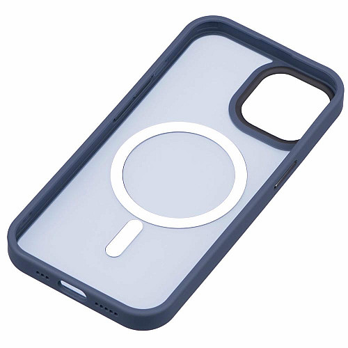 Чохол 2Е Basic для iPhone 15, Soft Touch MagSafe Cover, синій темний