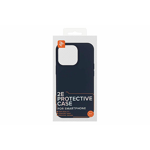 Чехол 2Е Basic для iPhone 13 Pro, Liquid Silicone, синий темный