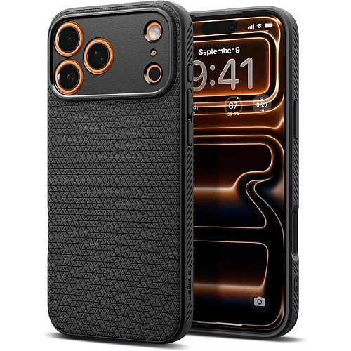 Чохол Spigen для iPhone 17 Pro, Liquid Air, Matte Black