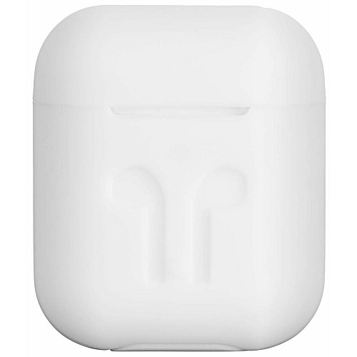 Чехол 2Е для AirPods (Gen 1-2, 2016-2019), Pure Color Silicone Imprint (3.0mm), белый