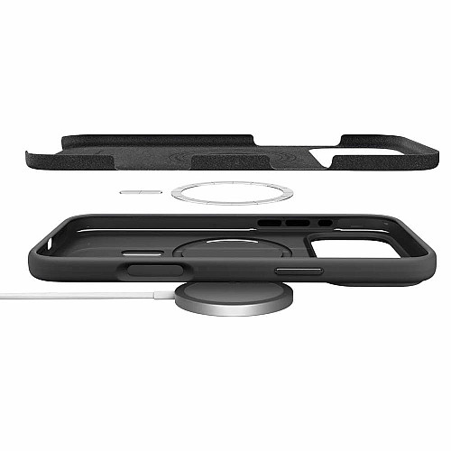 Чохол Spigen для iPhone 17 Pro, Silicone Fit MagFit, Black
