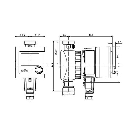 Насос циркуляційний Wilo Star-Z Nova T, G 1, 10 бар, 138мм, 7Вт, 230В