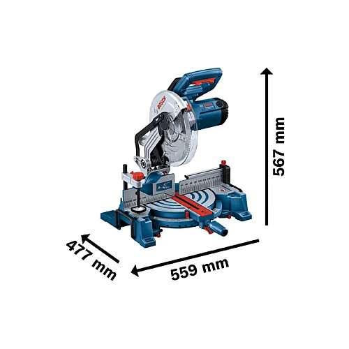 Пила торцювальна Bosch Professional GCM 254 1750Вт 5000об/хв диск 254мм 11.5кг