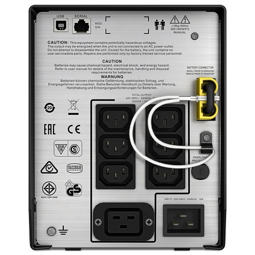 Джерело безперебійного живлення APC Smart-UPS C 2000VA/1600W, LCD, USB, 6xC13, 1xC19