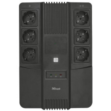 Джерело безперебійного живлення Trust Maxxon 800VA UPS with 6 standard wall power outlets BLACK