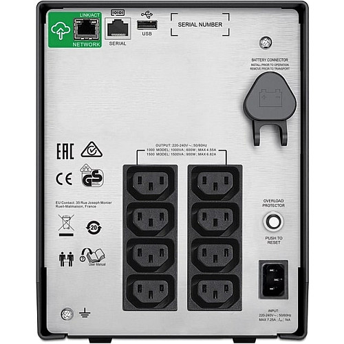 Джерело безперебійного живлення APC Smart-UPS C 1000VA/600W, LCD, USB, SmartConnect, 8xC13