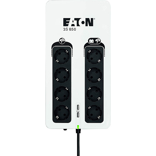 Джерело безперебійного живлення Eaton 3S, 850VA/510W, LED, USB, 8xSchuko